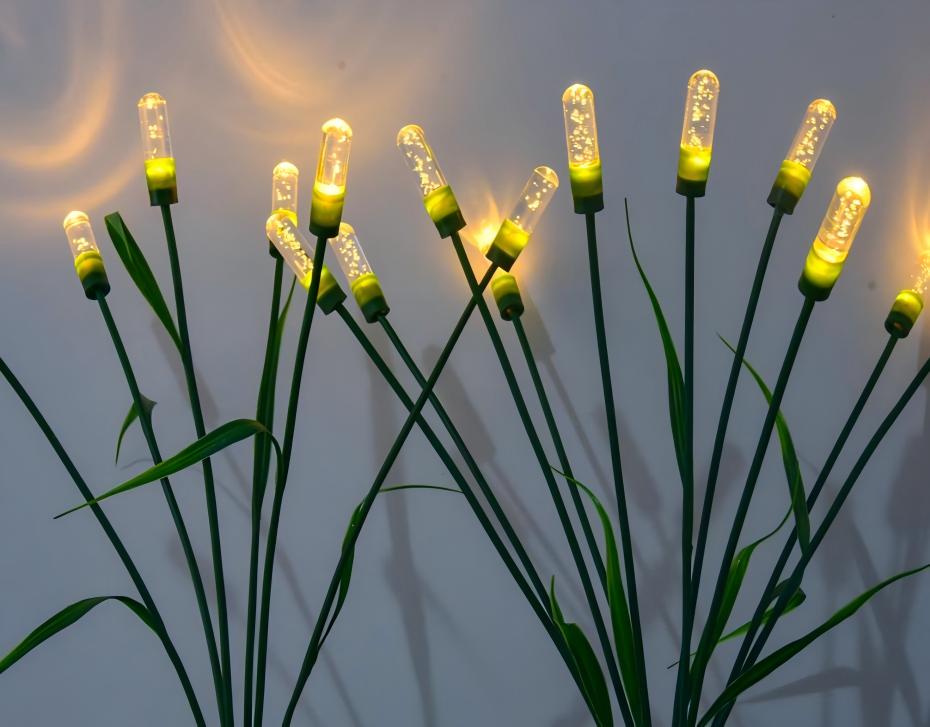 Solar round-headed bubble reed lamp outdoor, Solar Garden Lights, Outdoor Decorations, best for Patio Decor, Big Bulb, Unique Gifts for Women, Giftss for Mum