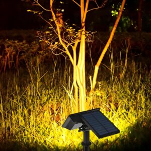 Solar tree spotlights Outside,LED Solar Outdoor Lights, Waterproof Solar Garden Lights Maintain 10 Hours of Lighting for Christmas, Garden, Landscape, Path, Yard, Patio