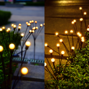 Solar Firefly Light (one to four) outdoor, Solar Garden Lights, Outdoor Decorations, best for Patio Decor, Big Bulb, Unique Gifts for Women, Giftss for Grandma