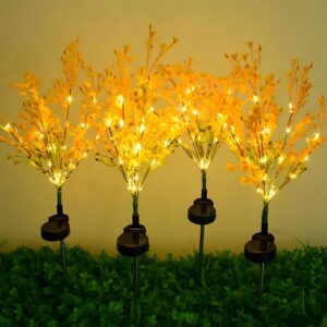 Solar rapeseed flower lamp outdoor, Solar Garden Lights, Outdoor Decorations, best for Patio Decor, Big Bulb, Unique Gifts for Women, Giftss for Mum